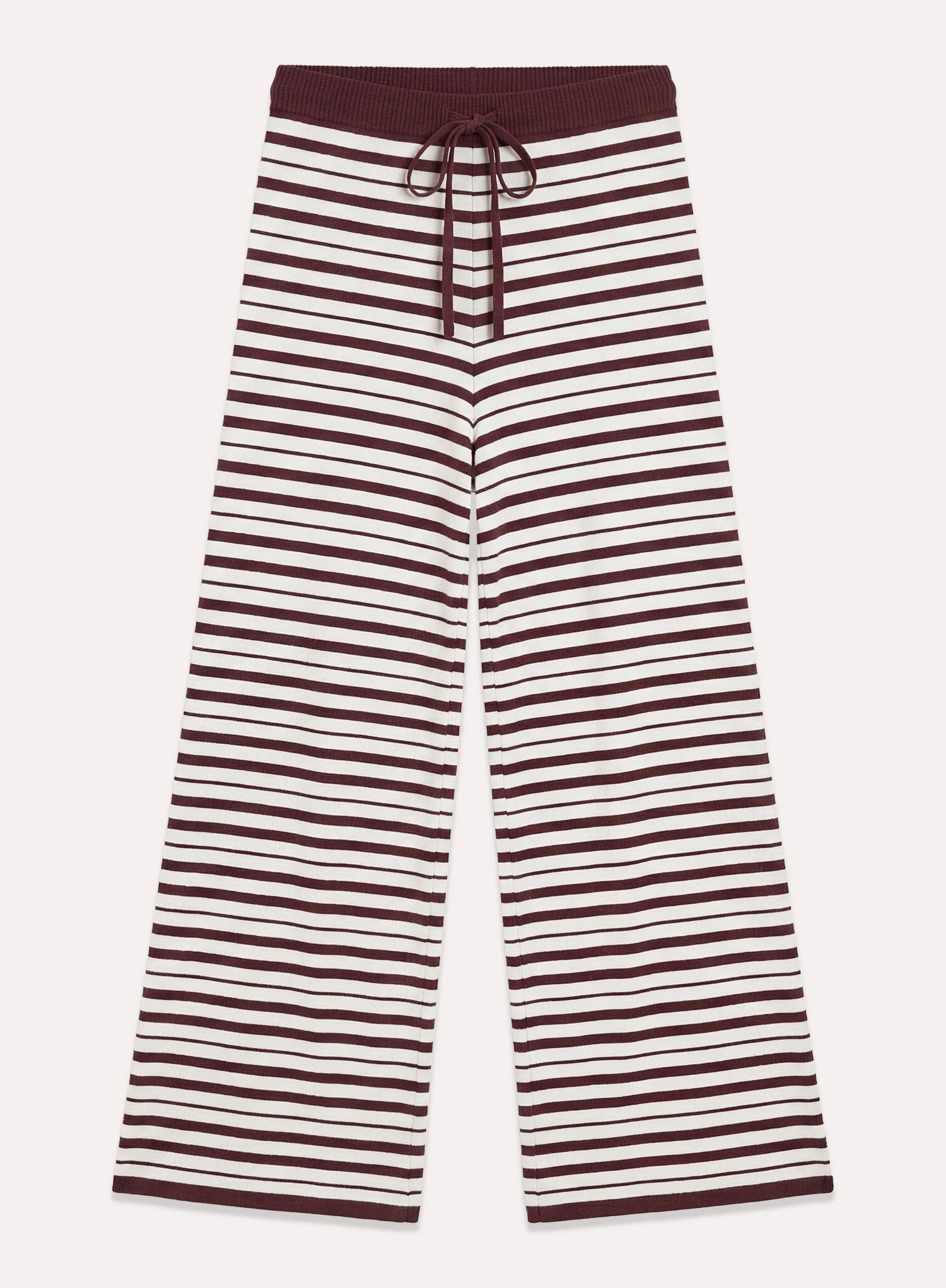 Chocolate Stripe Knitted Trousers